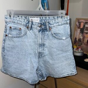 Zara Light Blue Jean Shorts